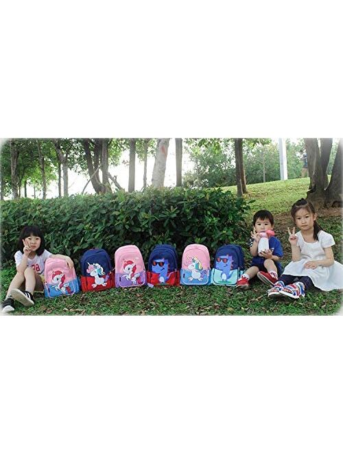 POWOFUN Kids Toddler Preschool Travel Backpack Cool Cute Cartoon Schoolbag (Dinosaur Green)