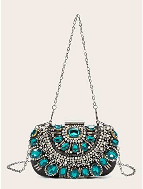 LETODE clutch purse for women with Noble Beaded Sequin Flower Bag evening handbag