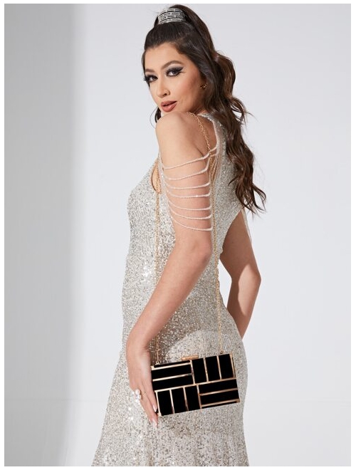 LETODE bling clutch party bag for women