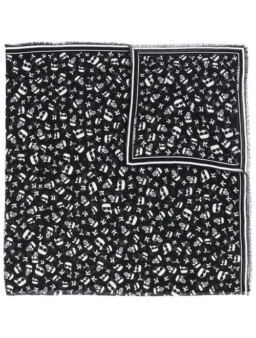 Karl Lagerfeld K/Ikonik logo print scarf