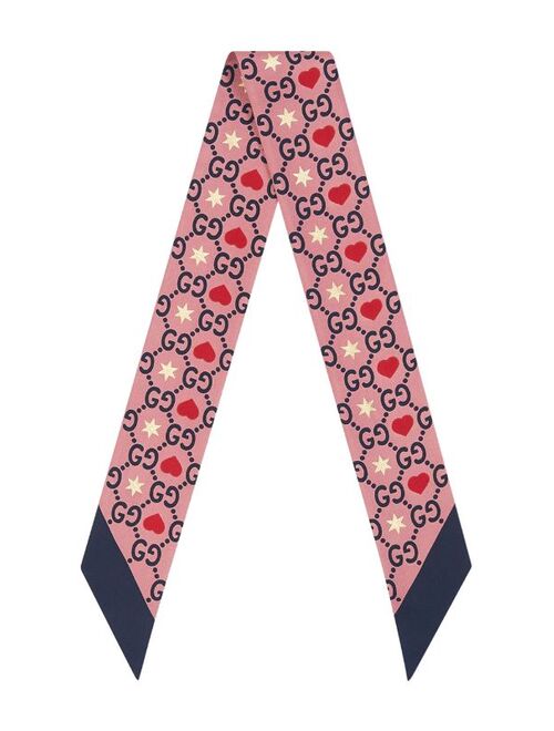Gucci GG heart-print monogram scarf