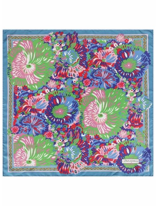 Dolce & Gabbana floral-print silk scarf