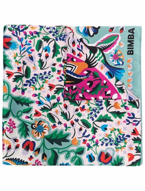 Bimba y Lola Garden floral-print scarf