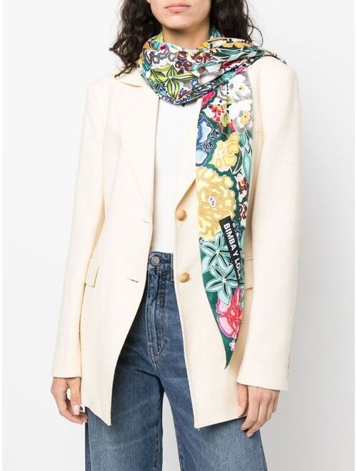 Bimba y Lola all-over floral-print scarf