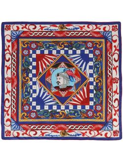 geometric-print multi-panel scarf