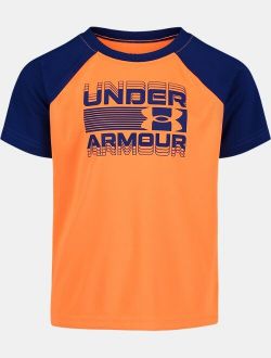 Boys' Pre-School UA Wordmark Stack Raglan Short Sleeve T-Shirt