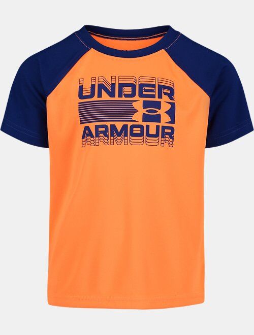 Under Armour Boys' Toddler UA Wordmark Stack Raglan Short Sleeve T-Shirt