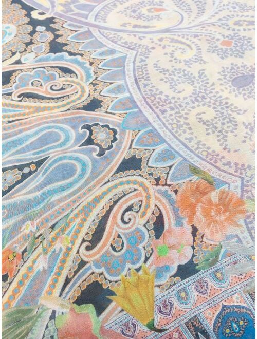 ETRO floral-paisley print shawl scarf