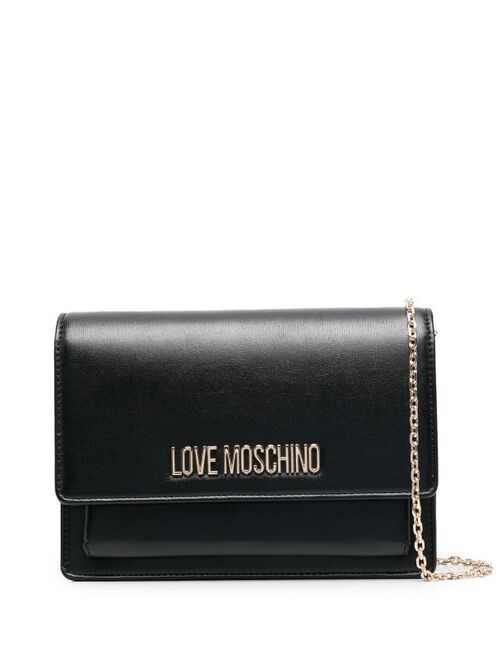 Love Moschino logo-plaque clutch bag