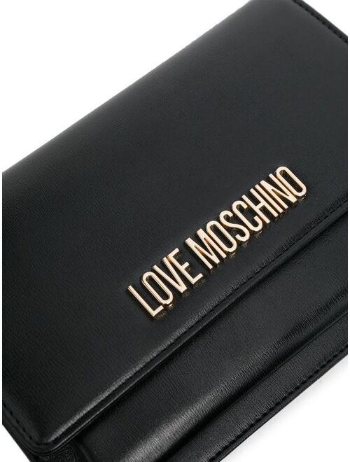 Love Moschino logo-plaque clutch bag