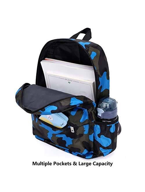 BEFUNIRISE Kids School Backpacks for Boys Girls Elementary Kindergarten Camo School Bags Bookbags for Primary Preschool