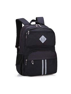 HOPYOCK Kids Backpacks for Boys,Multi-Pocket Primary and Middle School Bookbags for Boys with Reflective Design