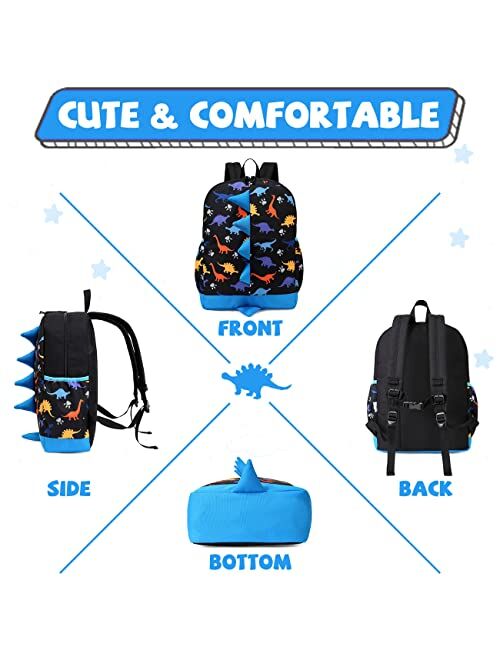 Dinosaur Toddler Backpack,VASCHY Cute Little Boys Girls Kids Schoolbag Bookbag w Chest Strap
