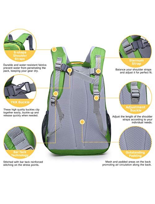Mountaintop Kids Backpack for Boys Girls Toddler School Camping Pre-School Kindergarten Bag