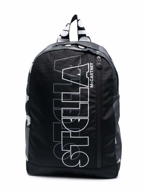 Stella McCartney Kids logo zipped backpack