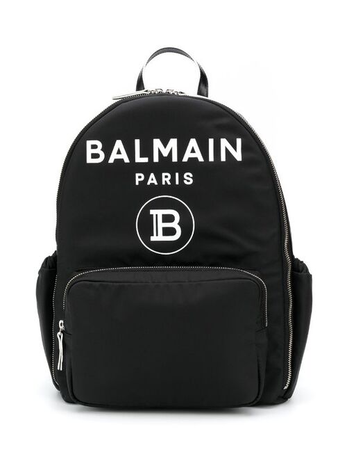 Balmain Kids multi-pocket logo changing backpack
