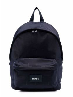 BOSS Kidswear logo-patch backpack