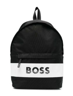 BOSS Kidswear logo-print backpack