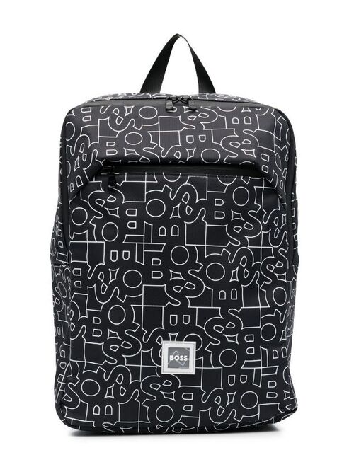Hugo Boss BOSS Kidswear all-over logo printed backpack