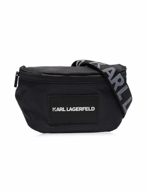 Karl Lagerfeld Kids logo-patch belt bag