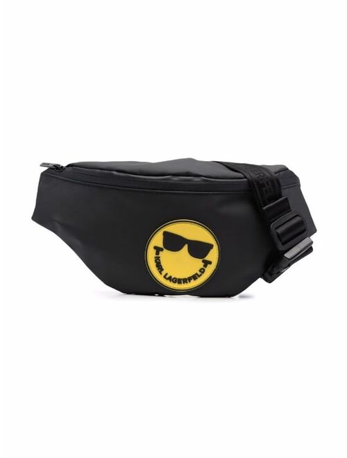 Karl Lagerfeld Kids smiley-patch belt bag