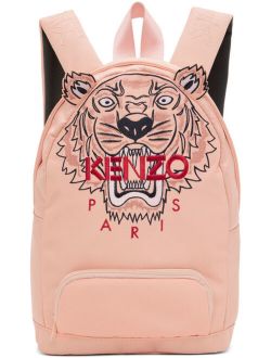 Kids Pink Tiger Ears Backpack