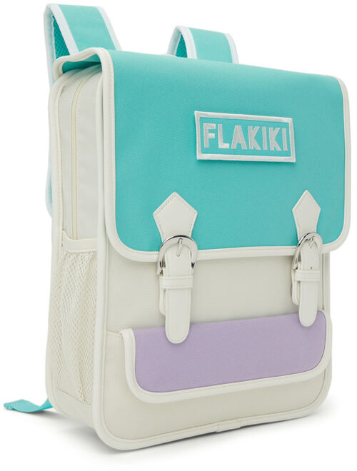 FLAKIKI SSENSE Exclusive Kids Off-White & Blue Kiki School Bag