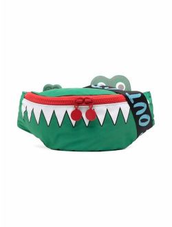Kids crocodile-print belt bag