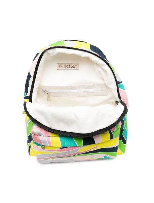 PUCCI Junior abstract-print pocket backpack
