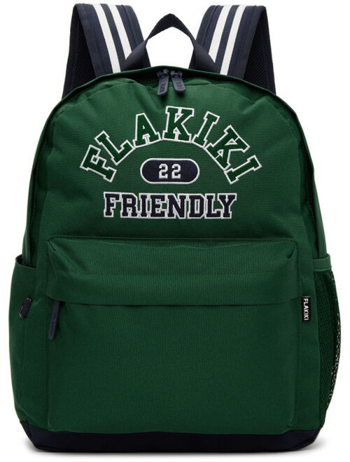 FLAKIKI SSENSE Exclusive Kids Green Embroidered Backpack