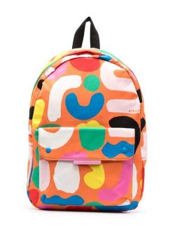 Kids graphic-print zipped backpack