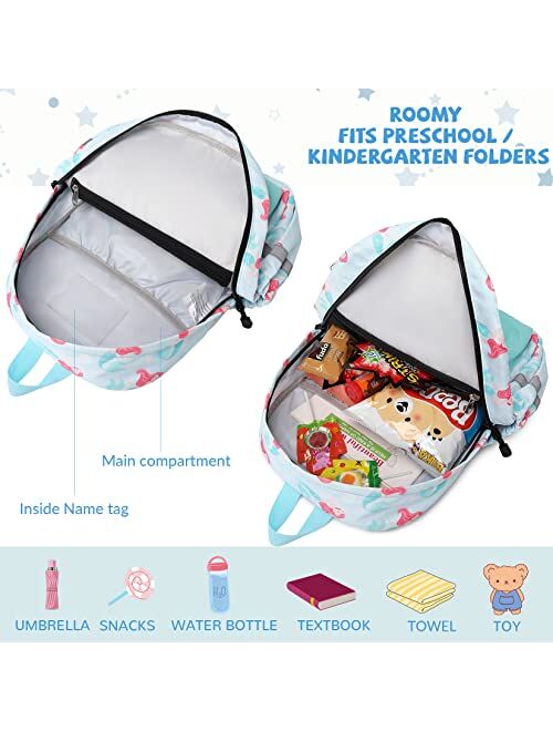 Mygreen Preschool Backpack, Little Kid Backpacks for Boys and Girls with Chest Strap