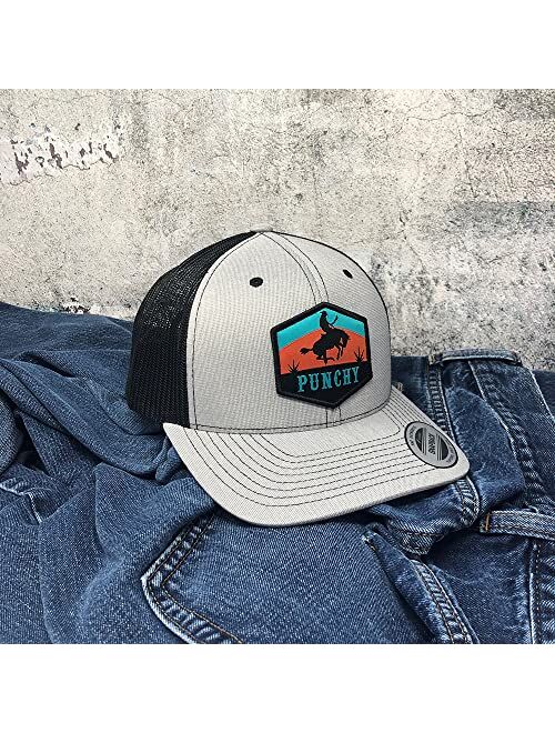 HOOEY Youth Adjustable Snapback Trucker Mesh Back Hat (Punchy - 5027T-GYBK-Y)