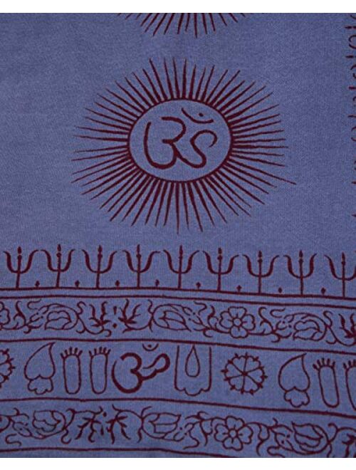 Ram Nami Yoga Scarf Meditation Shawl Large Wrap Hindu Prayer Stole OM print