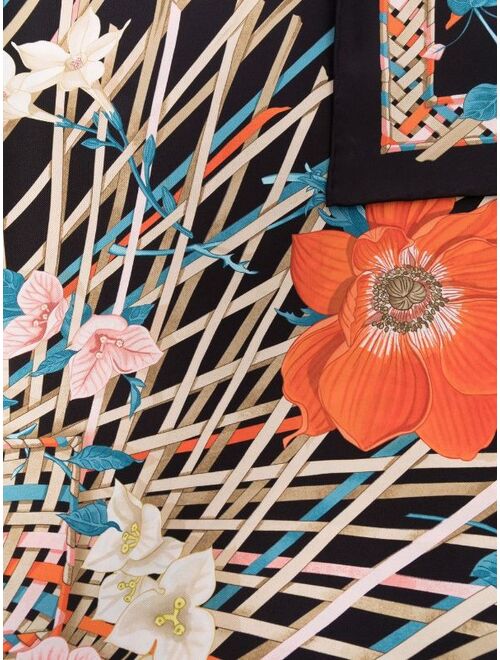 Salvatore Ferragamo spiral floral-print silk scarf