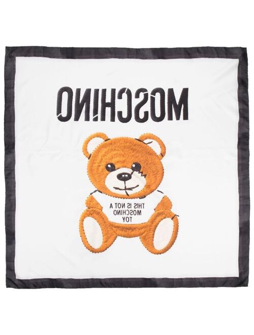 Moschino Teddy Bear print scarf