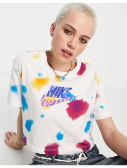 Festival cropped t-shirt in white