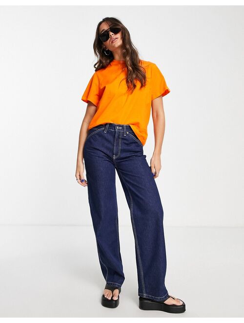 & Other Stories cotton relaxed short sleeve t-shirt in orange - ORANGE