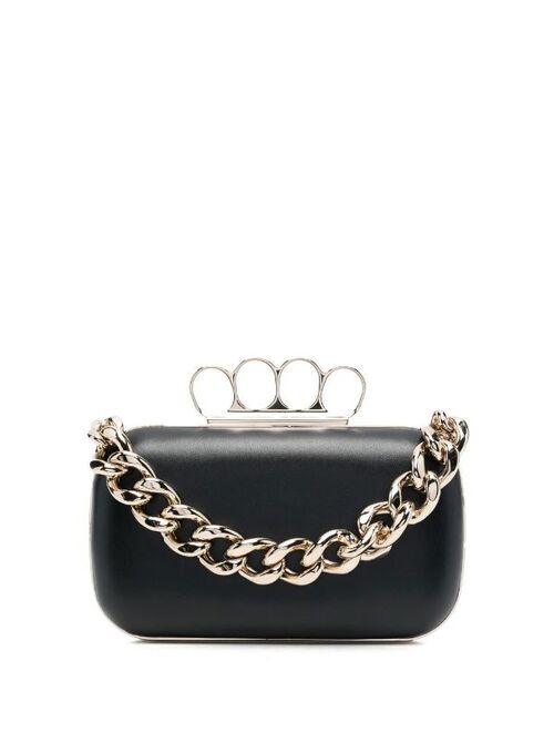 Alexander McQueen leather chain-link clutch-bag