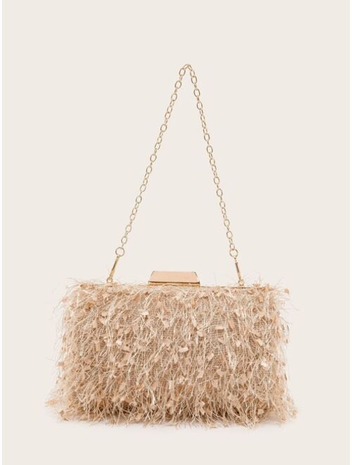 Shein Mini Sequin Decor Chain Box Bag