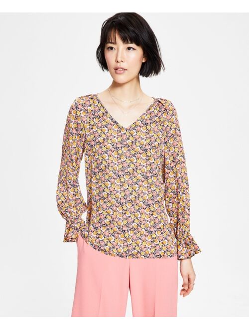 Bar III Women's Floral-Print Top, Created for Macy's