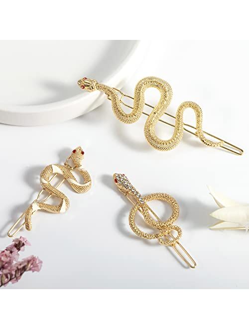 BeShiny Hair Clips Stylish Snake Hair Barrettes Clip Fashion Hair Accessories for Women Girls Stylish Cosplay Gift