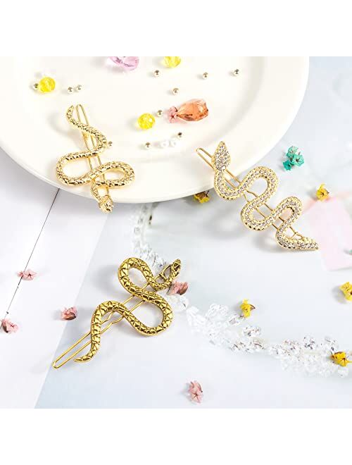 BeShiny Hair Clips Stylish Snake Hair Barrettes Clip Fashion Hair Accessories for Women Girls Stylish Cosplay Gift