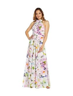 Women's Floral Halter Gown
