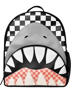 Miss Gwens OMG Accessories Shark Checkerboard Large Backpack