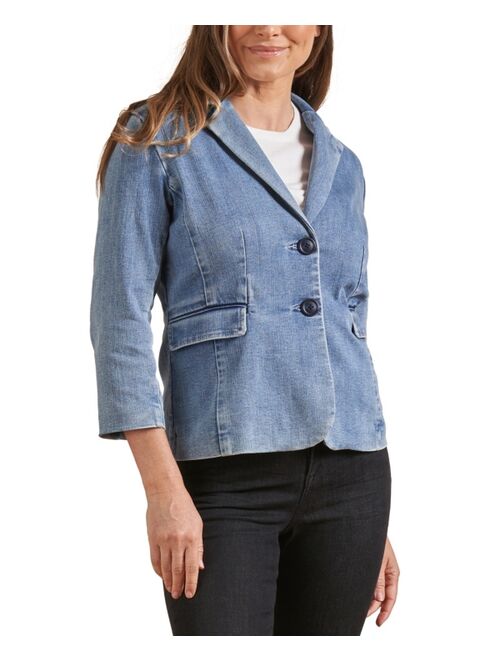 LAURIE FELT - LOS ANGELES Women's Daisy Denim Blazer Jacket
