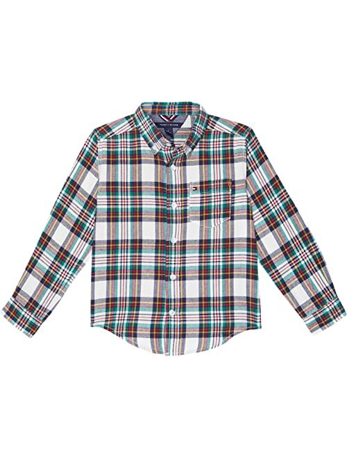 Tommy Hilfiger Kids Multi Yarn-Dye Plaid Long Sleeve Shirt (Little Kids)