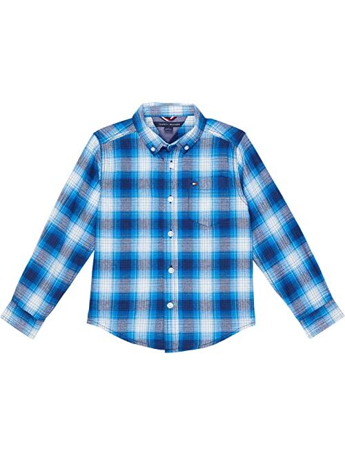 Tommy Hilfiger Boy's Shadow Yarn-Dye Plaid Long Sleeve Shirt (Little Kids)