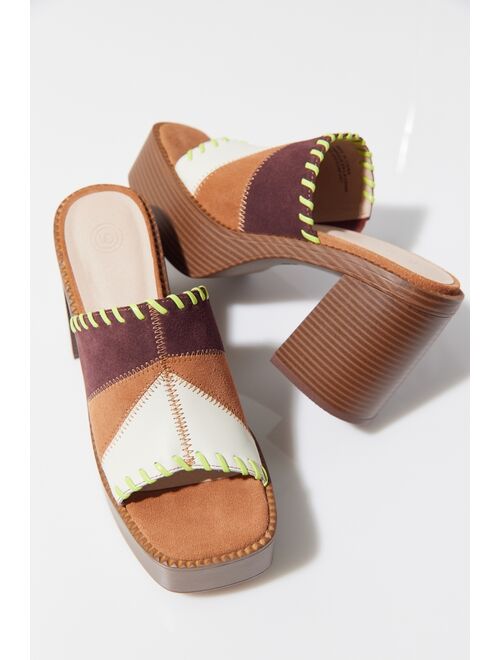 Urban Outfitters UO Paloma Patchwork Mule Platform Sandal