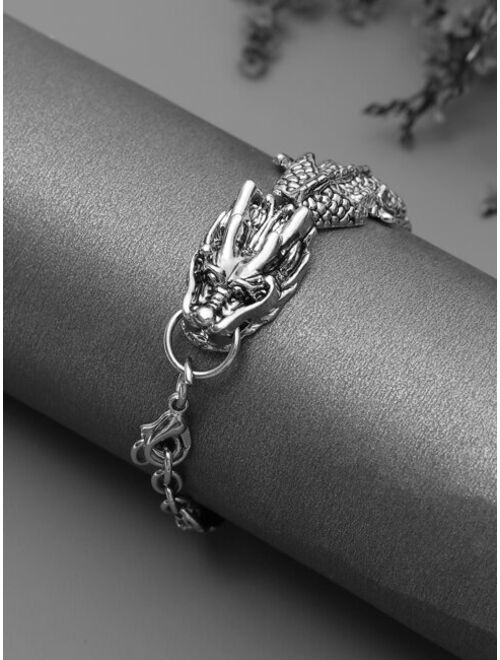 Shein Men Chinese Dragon Design Bracelet